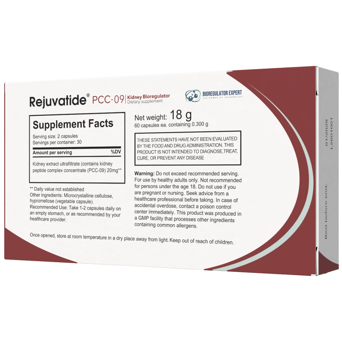 Integrative Peptides - Rejuvatide PCC-09 Kidney Bioregulator - 60 Capsules product details 2