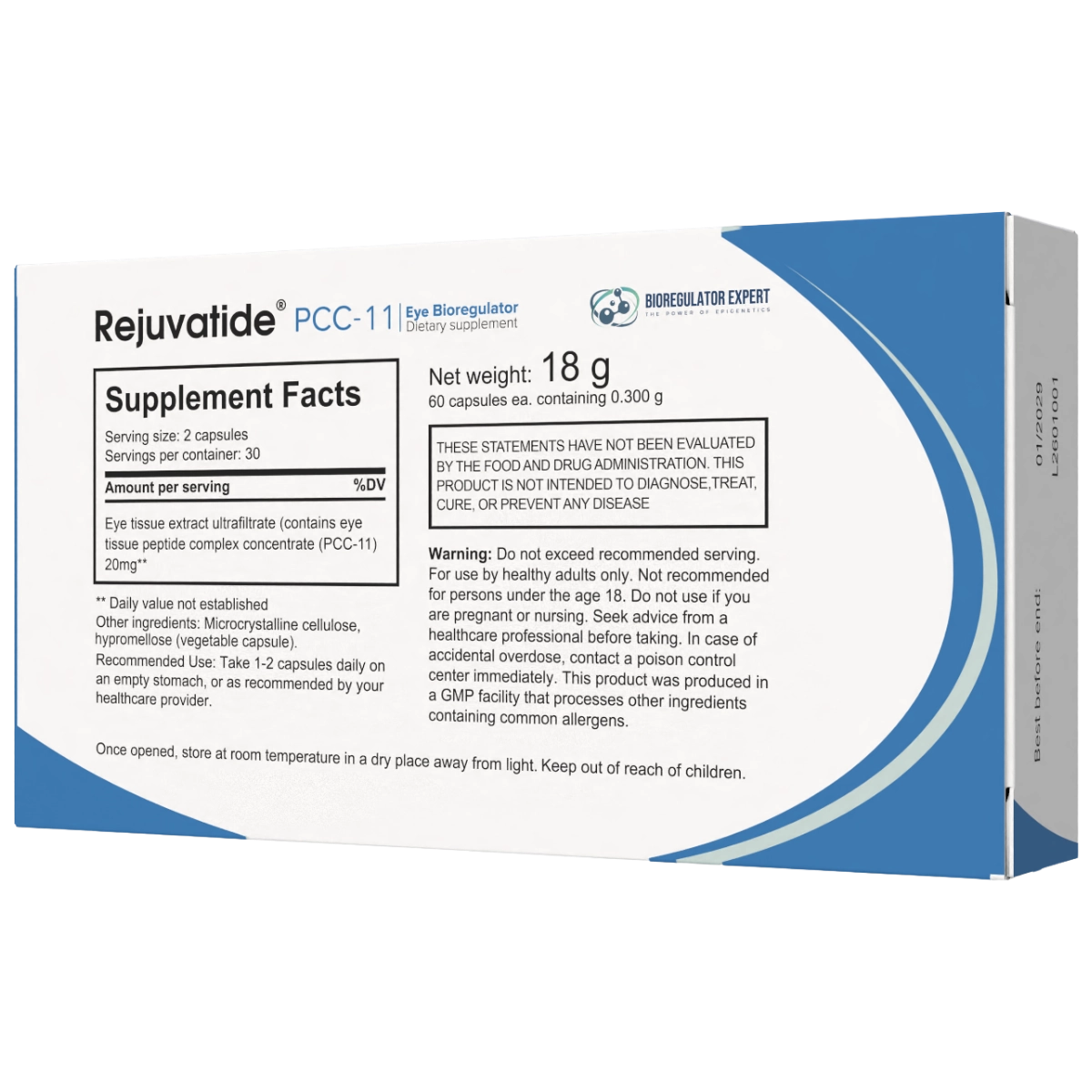 Integrative Peptides - Rejuvatide PCC-11 Eye Bioregulator - 60 Capsules product details 2