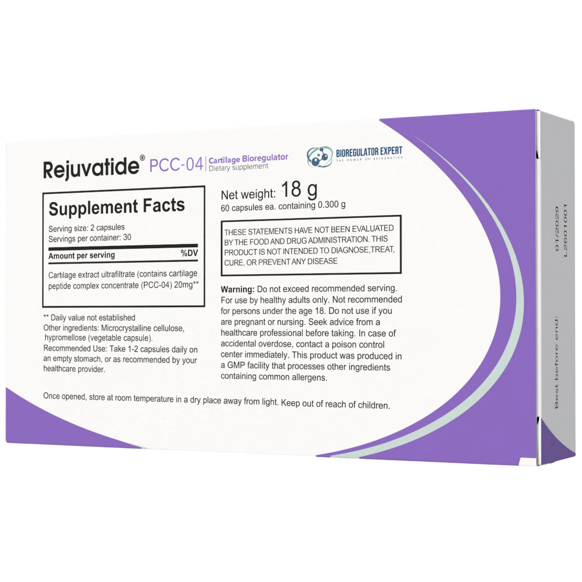 Integrative Peptides - Rejuvatide PCC-04 Cartilage Bioregulator - 60 Capsules product details 2