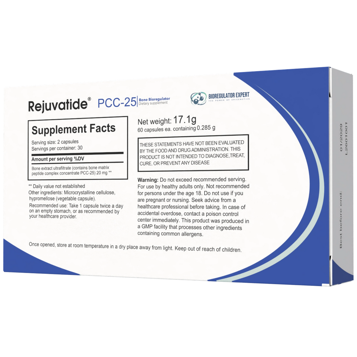 Integrative Peptides - Rejuvatide PCC-25 Bone Bioregulator - 60 Capsules product details 2