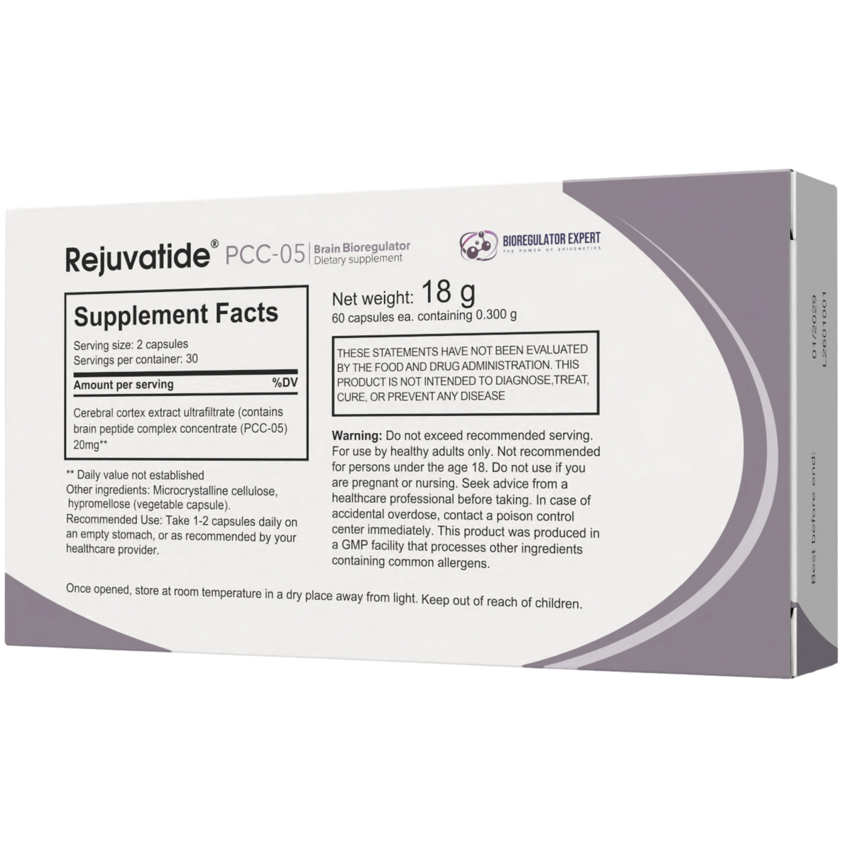 Integrative Peptides - Rejuvatide PCC-05 Brain Bioregulator - 60 Capsules product details 2