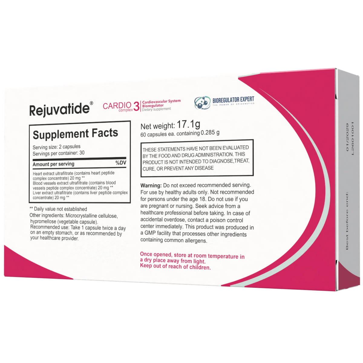 Integrative Peptides - Rejuvatide Cardio Complex - 60 Capsules product details 2