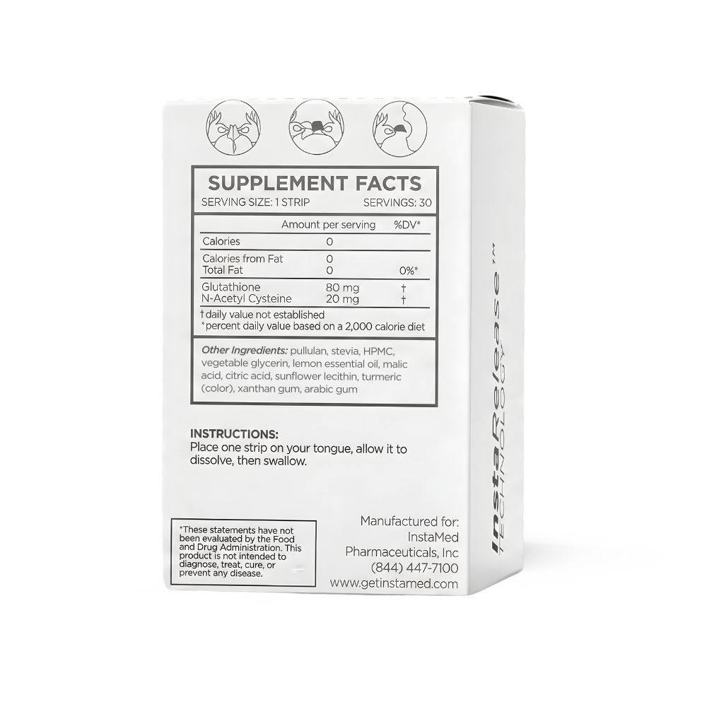 InstaMed Glutathione - Sublingual Oral Strips - 30ct product details 2