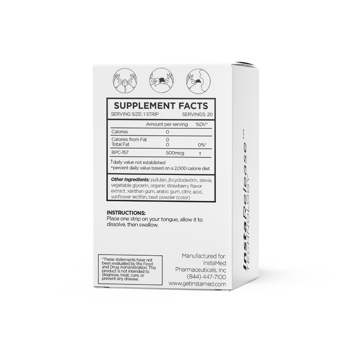 InstaMed BPC-157 Sublingual Oral Strips - 20ct product details 2