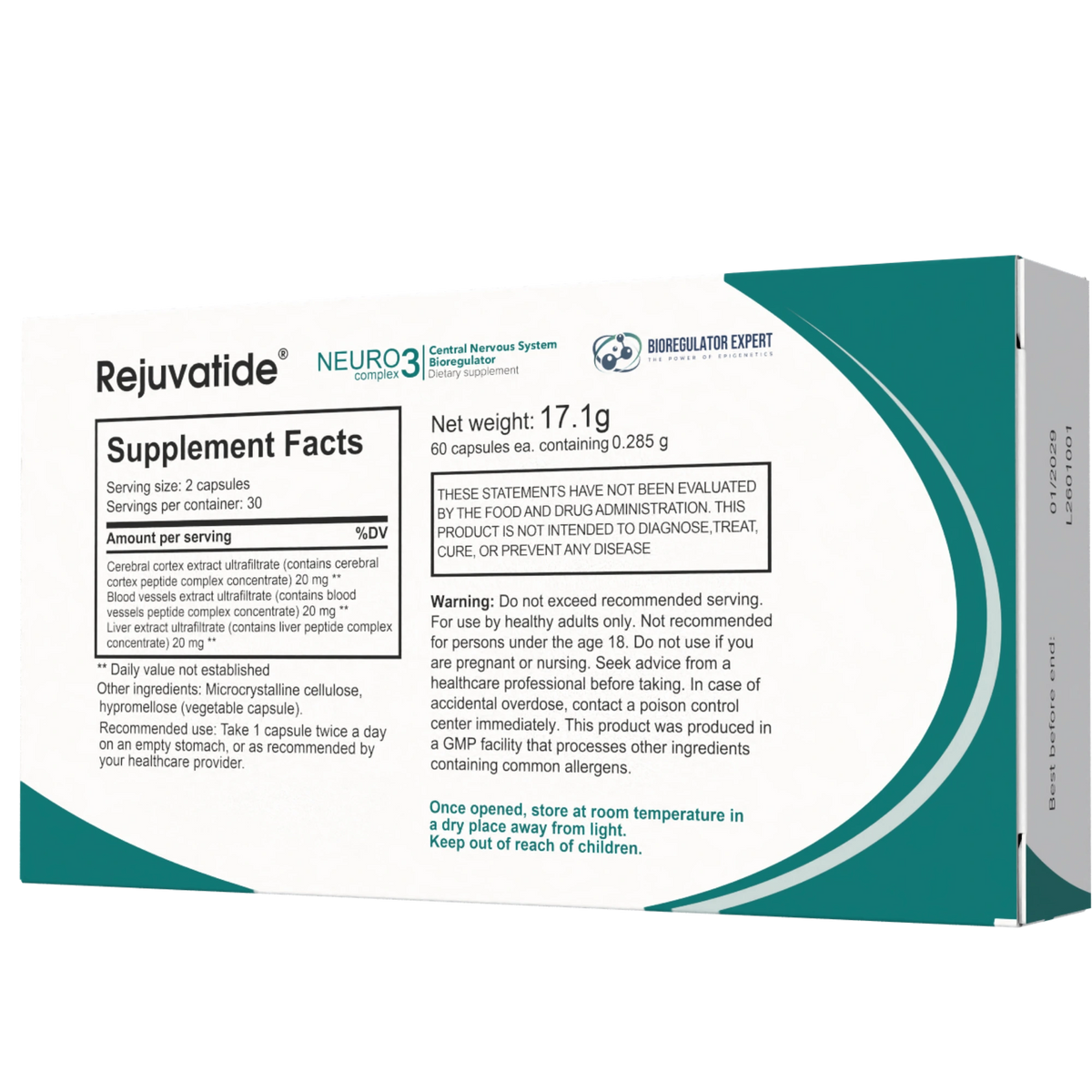 Integrative Peptides - Rejuvatide Neuro Complex - 60 Capsules product details 2