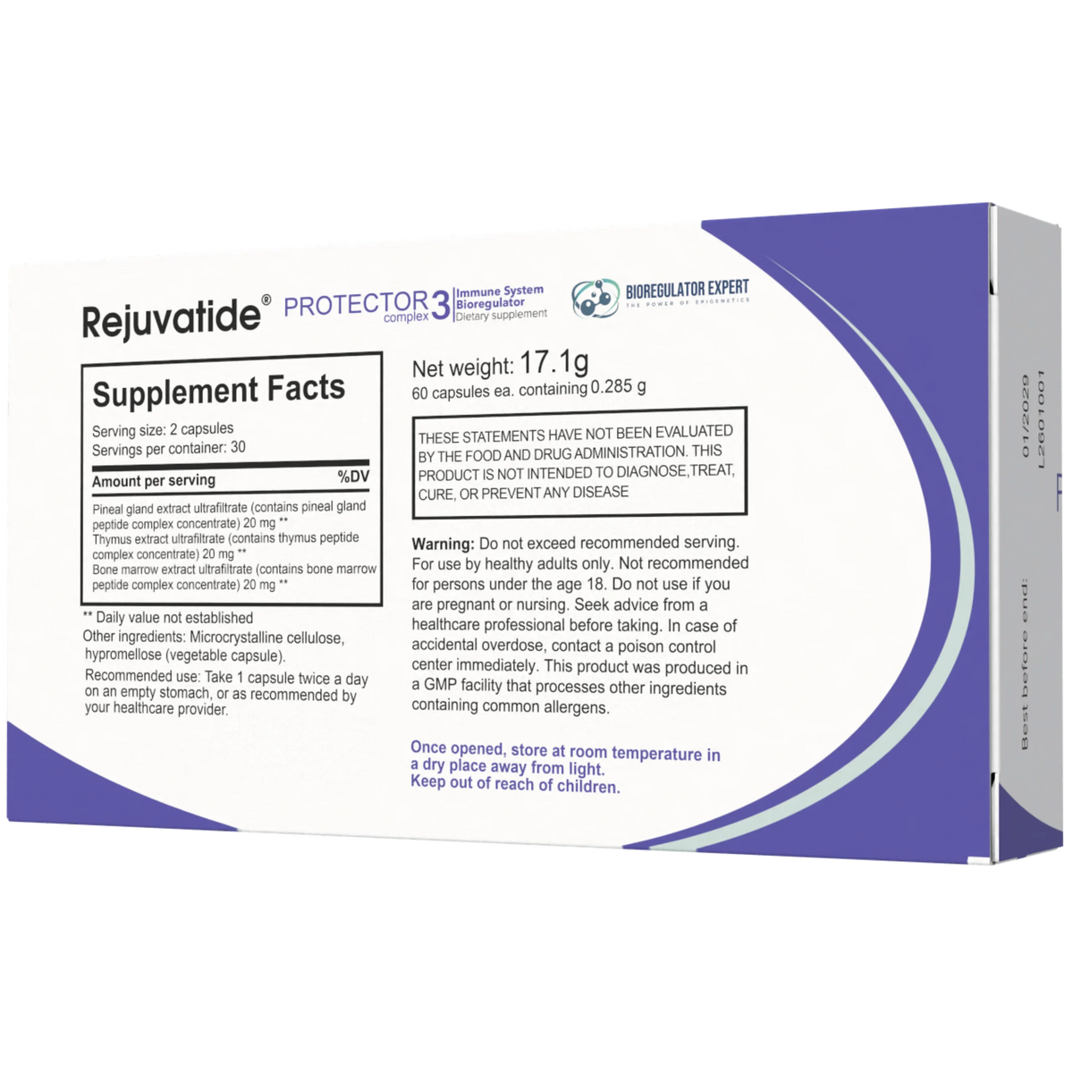 Integrative Peptides - Rejuvatide Protector Complex - 60 Capsules product details 2