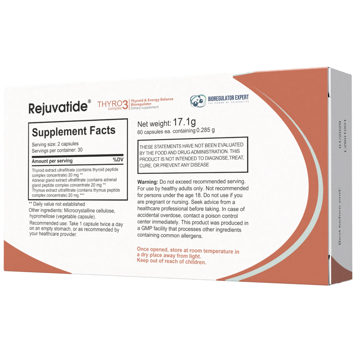 Integrative Peptides - Rejuvatide Thyro Complex - 60 Capsules product details 2
