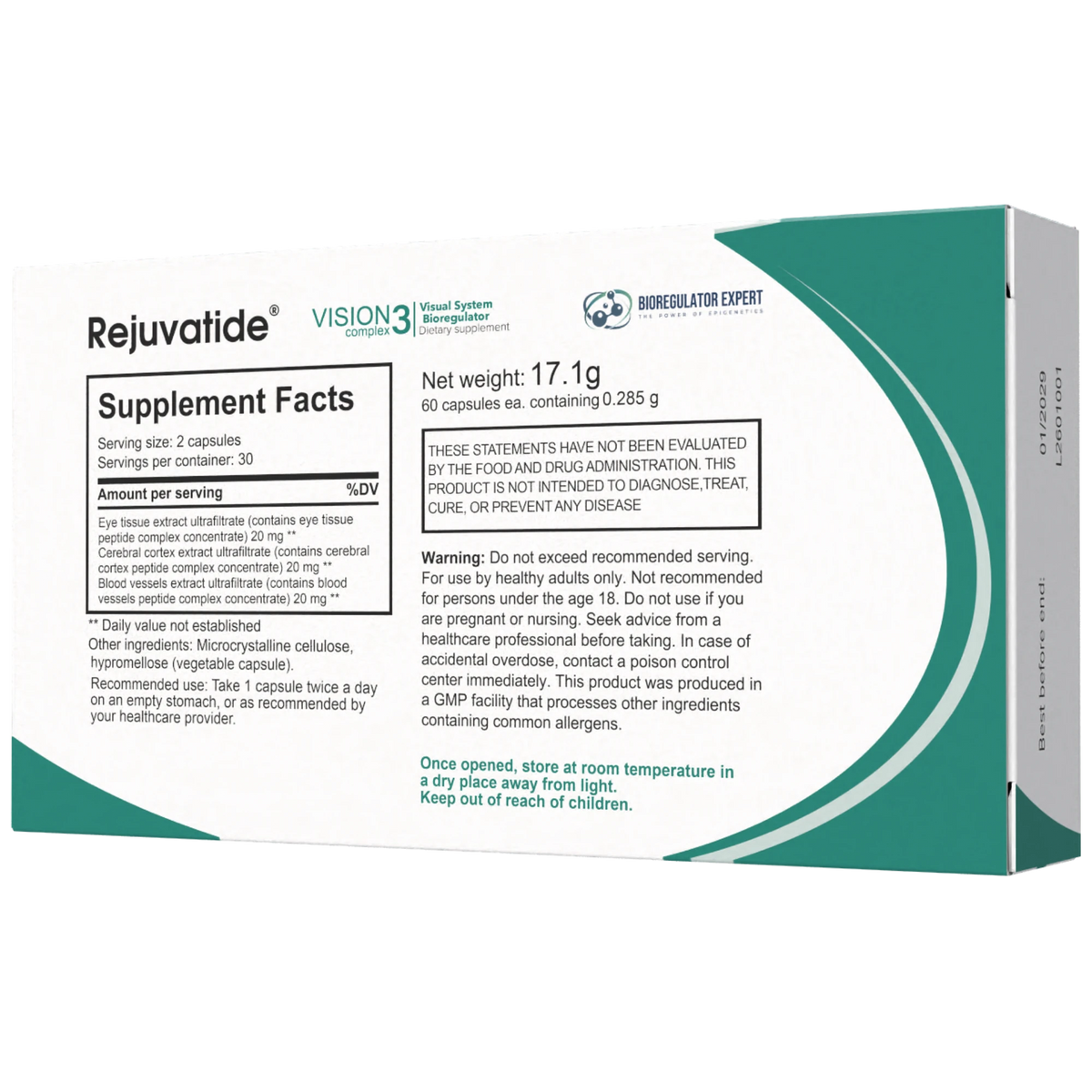 Integrative Peptides - Rejuvatide Vision Complex - 60 Capsules product details 2
