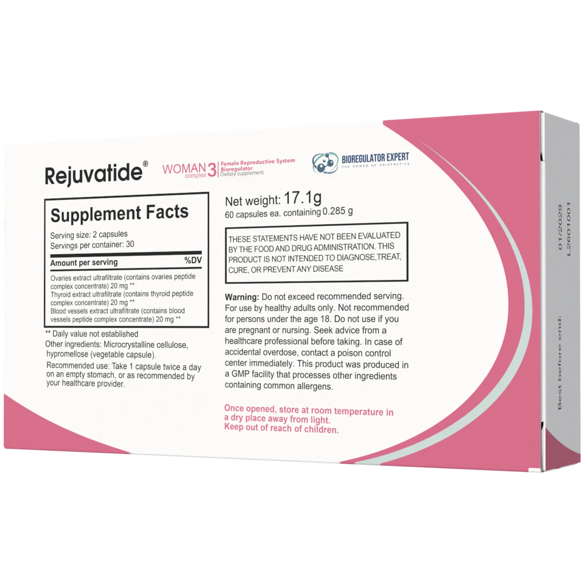 Integrative Peptides - Rejuvatide Woman Complex - 60 Capsules product details 2