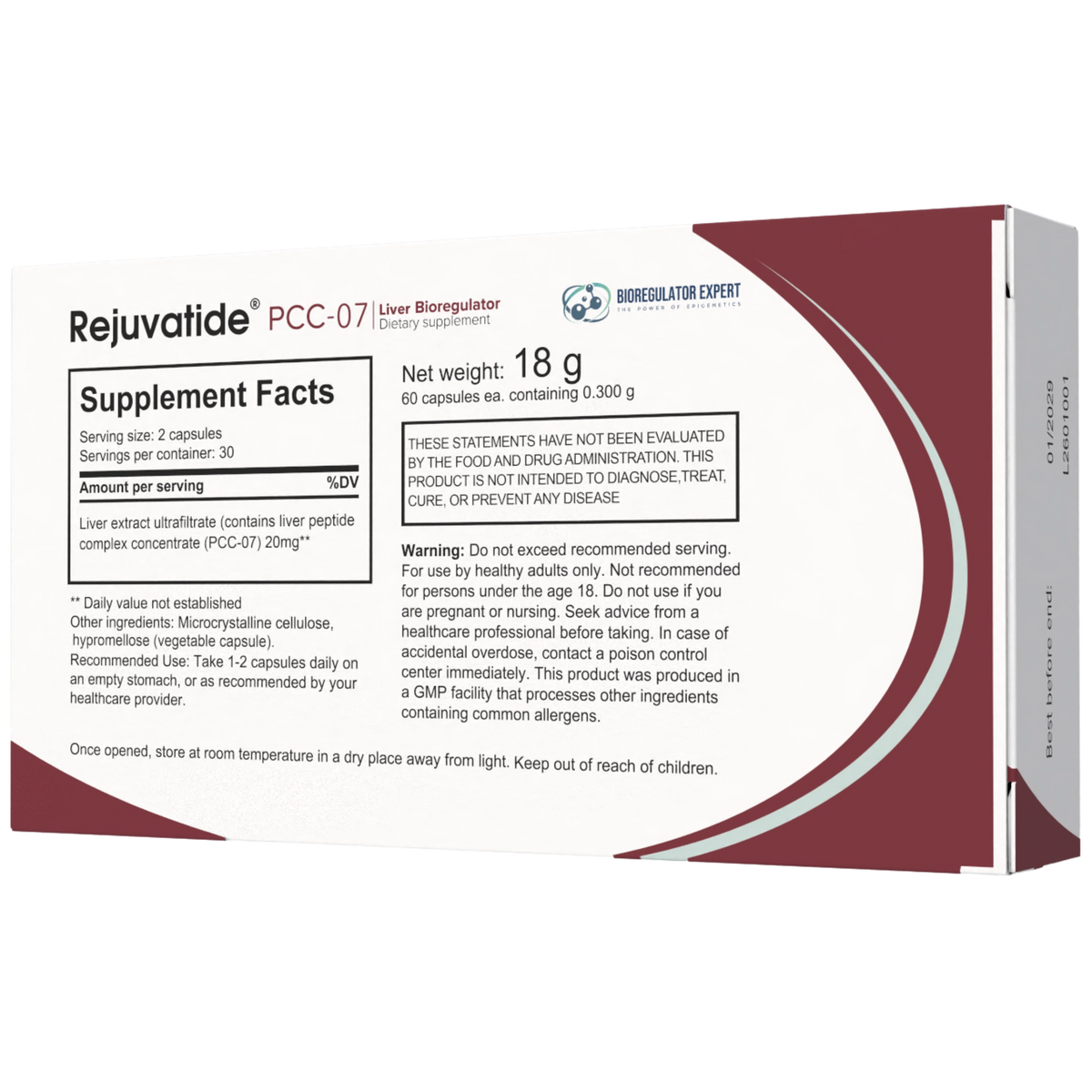 Integrative Peptides - Rejuvatide PCC-07 Liver Bioregulator - 60 Capsules product details 2